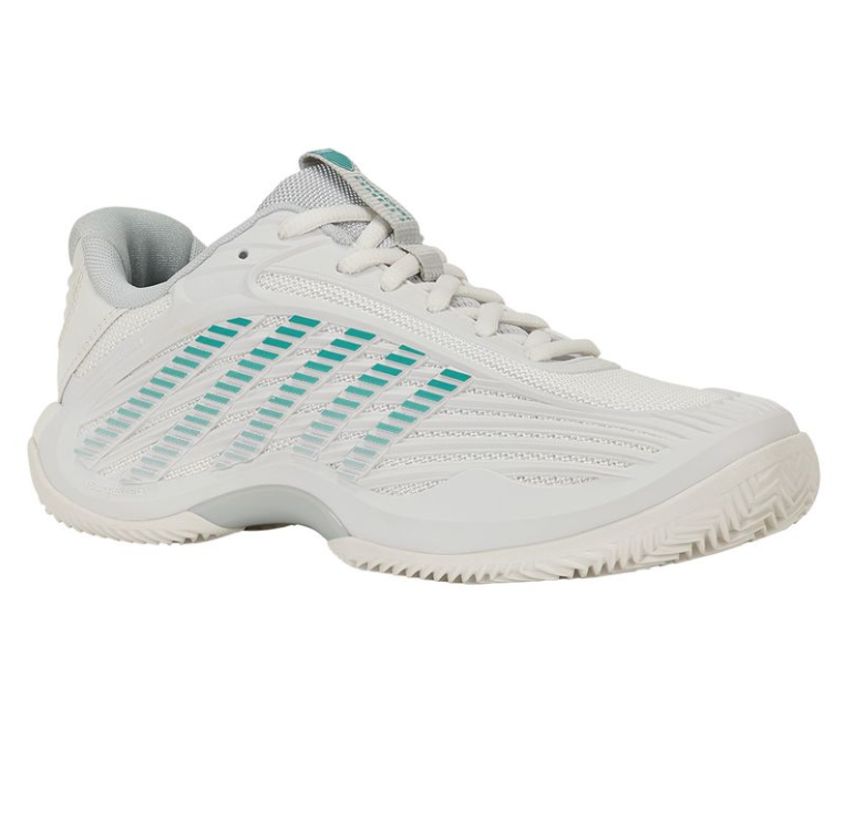 K-Swiss Women's Hypercourt Express 3 Clay Blanc de Blanc/Glacier Grey/Baltic