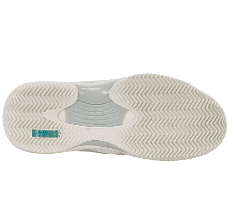 K-Swiss Women's Hypercourt Express 3 Clay Blanc de Blanc/Glacier Grey/Baltic