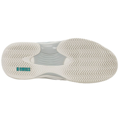 K-Swiss Women's Hypercourt Express 3 Clay Blanc de Blanc/Glacier Grey/Baltic