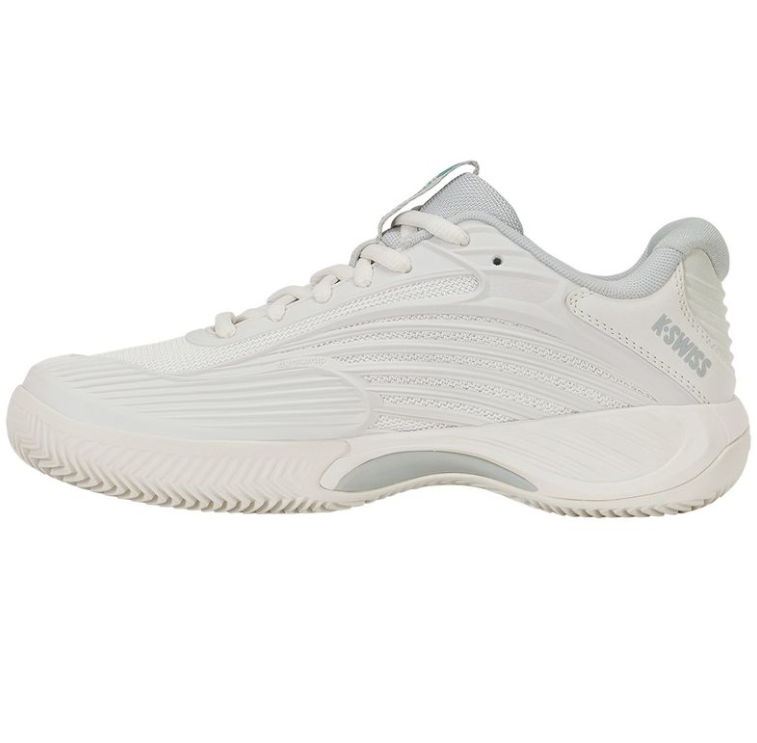 K-Swiss Women's Hypercourt Express 3 Clay Blanc de Blanc/Glacier Grey/Baltic
