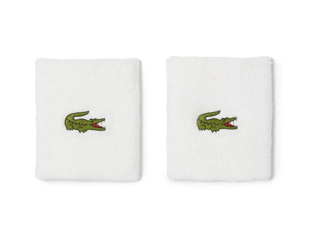 Lacoste Sport Stretch Jersey Wristbands White