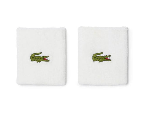 Lacoste Sport Stretch Jersey Wristbands White