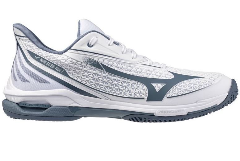 Mizuno Men's Wave Exceed Tour 7 Clay Court White/China Blue