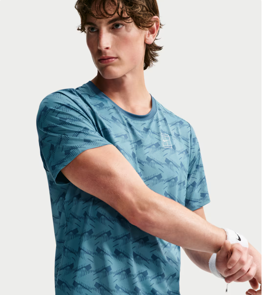 Nike Men's Court Advantage Dri-FIT Tennis Top New Slate/New Slate/White