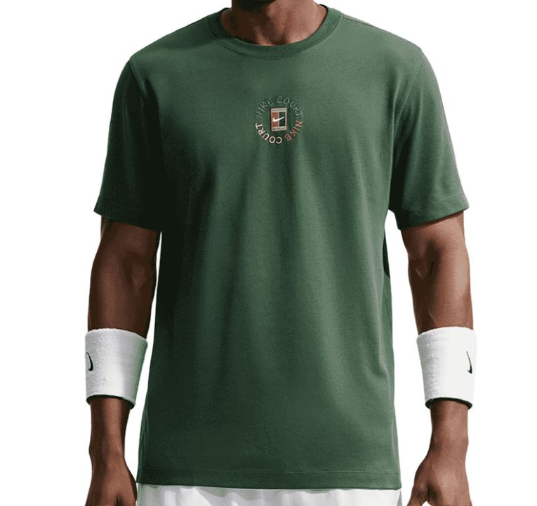 Nike Men's Dri-FIT Court Heritage Tennis Tee Fir