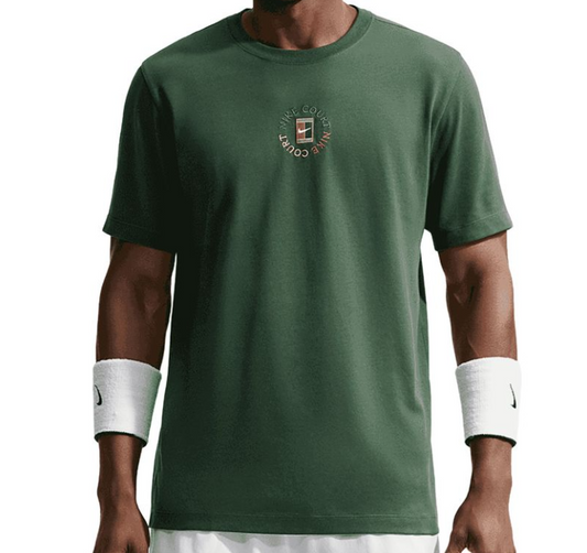 Nike Men's Dri-FIT Court Heritage Tennis Tee Fir