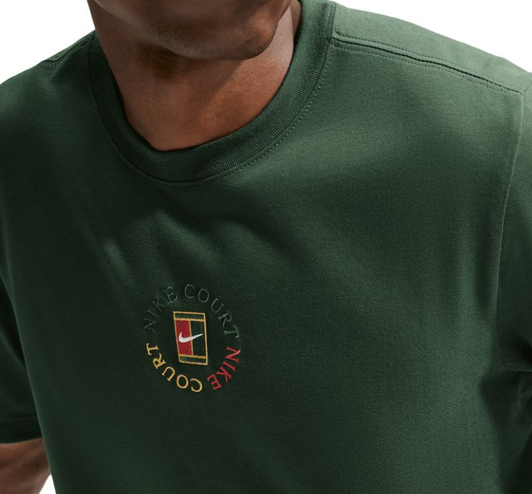 Nike Men's Dri-FIT Court Heritage Tennis Tee Fir