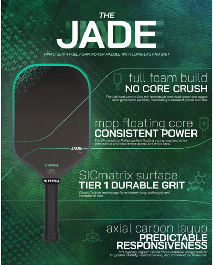 RPM Jade Elongated 16mm Pickleball Paddle