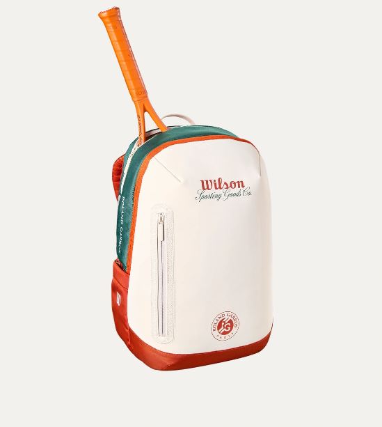 Wilson Roland Garros 2026 Backpack Cream/Clay/Green Tennis Racquet Backpack