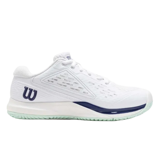 Wilson Rush Pro Ace JR Junior Tennis Shoe White/Bay/Skipper Blue
