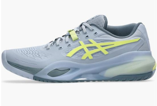Asics Men's Resolution X Grey Blue/Pistachio Tennis Shoe