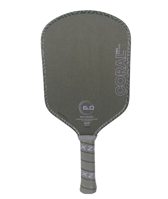 Six Zero Coral Pro Ultra Violet 16mm Hybrid Pickleball Paddle