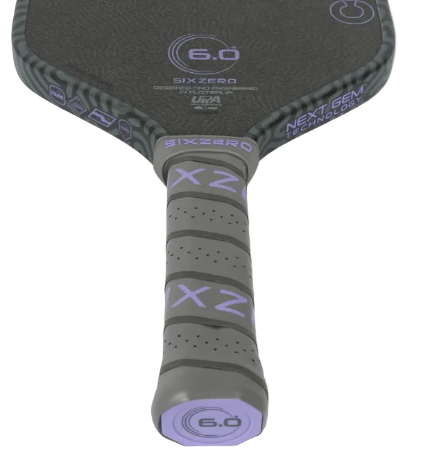 Six Zero Coral Pro Ultra Violet 16mm Hybrid Pickleball Paddle