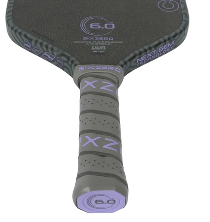 Six Zero Coral Pro Ultra Violet 16mm Hybrid Pickleball Paddle