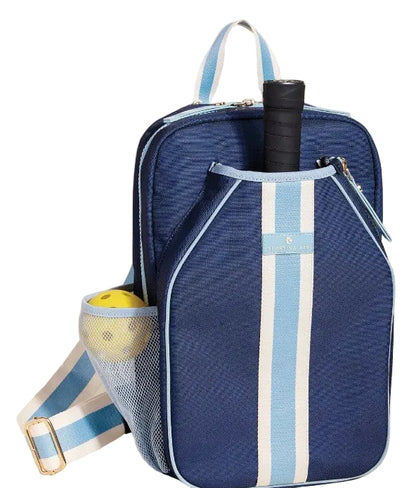 Spartina 449 Armada Navy Blue Stripe Pickleball Backpack