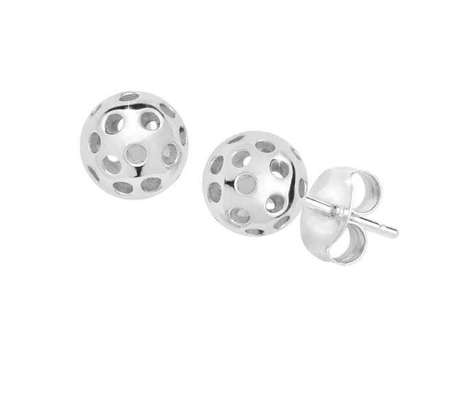Sterling Reputation Silver Pickleball 7mm Ball Stud Rhodium