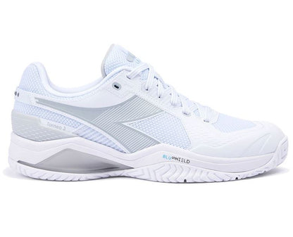 Diadora Women’s Blushield Torneo 3 AG White/Silver