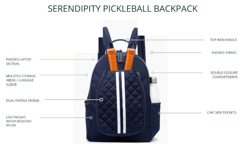 Trelle Serendipity Navy Pickleball Backpack