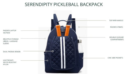 Trelle Serendipity Navy Pickleball Backpack