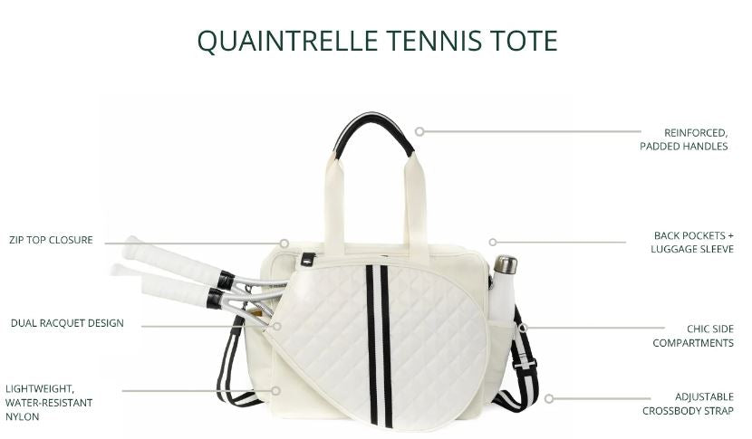 Trelle & Co Quaintrelle Tennis Tote Snow White