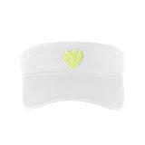 Fuzy Love Classic Twill Visor Chenille Heart