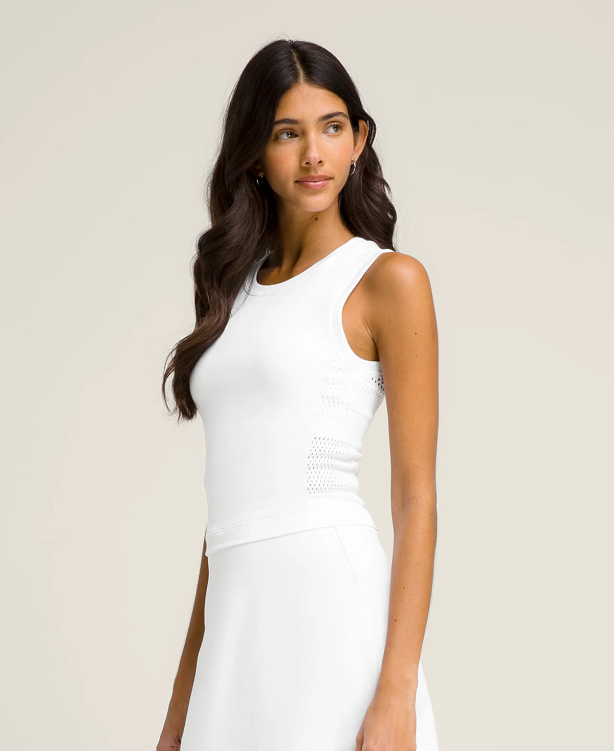 Wilson women's Pro Seamless Tank in Bright White, additional view