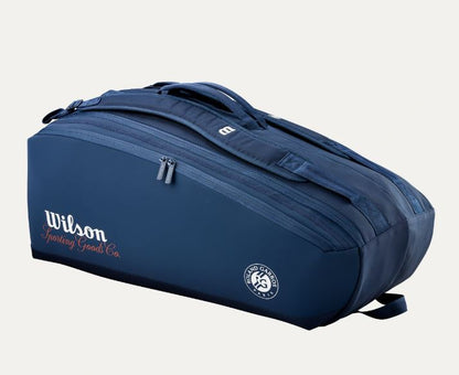 Wilson Roland Garros 2026 Sessionsoire 9 Pack Navy Tennis Racquet Bag