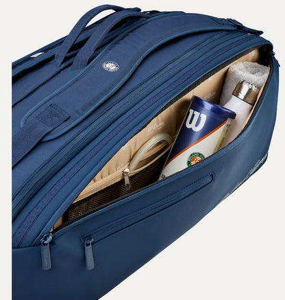 Wilson Roland Garros 2026 Sessionsoire 9 Pack Navy Tennis Racquet Bag