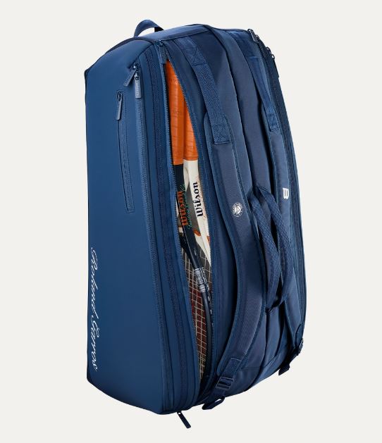 Wilson Roland Garros 2026 Sessionsoire 9 Pack Navy Tennis Racquet Bag