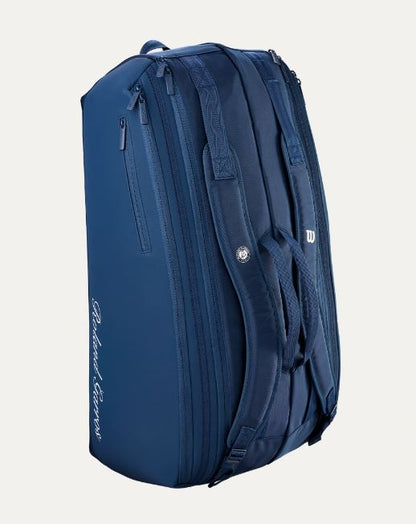 Wilson Roland Garros 2026 Sessionsoire 9 Pack Navy Tennis Racquet Bag
