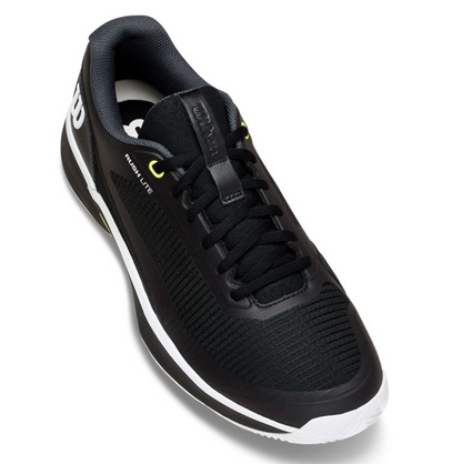 Wilson Men's Rush Lite Clay Court Tennis Shoe Black/White/Safety Yellow