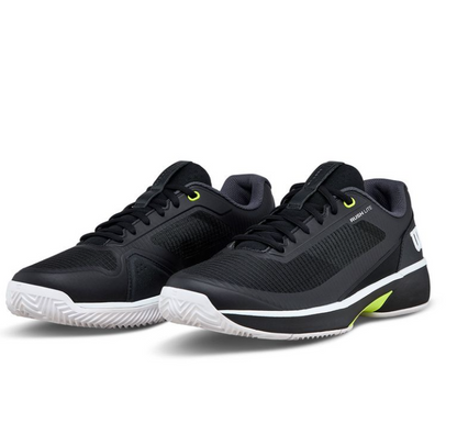 Wilson Men's Rush Lite Clay Court Tennis Shoe Black/White/Safety Yellow