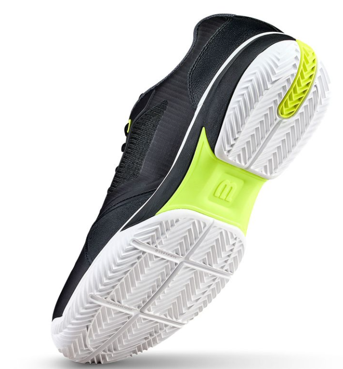 Wilson Men's Rush Lite Clay Court Tennis Shoe Black/White/Safety Yellow