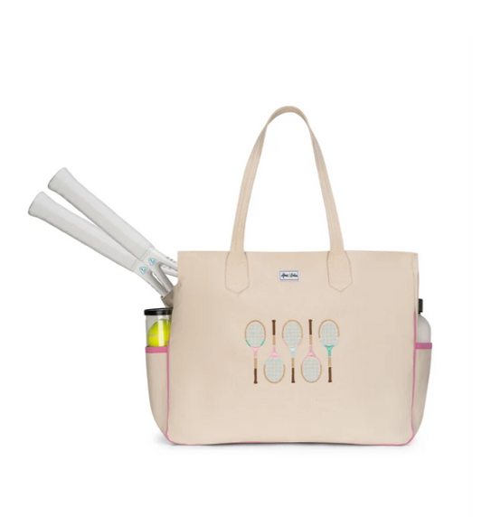 Ame & Lulu Retro Racquets Love All Court Bag