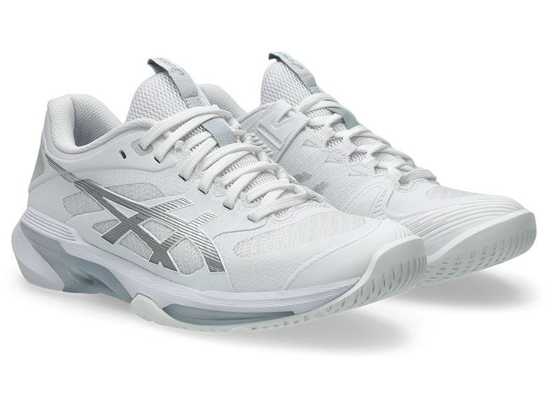 Asics Women’s Solution Speed FF 4 White/ Pure Silver Tennis Shoe