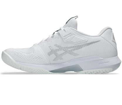 Asics Women’s Solution Speed FF 4 White/ Pure Silver Tennis Shoe