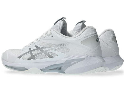 Asics Women’s Solution Speed FF 4 White/ Pure Silver Tennis Shoe