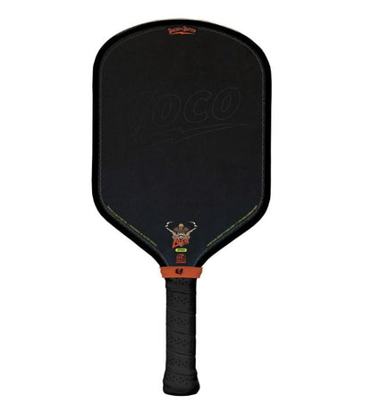 Bread & Butter Loco 16mm Hybrid all black pickleball paddle – carbon fiber face, USAP approved on white background