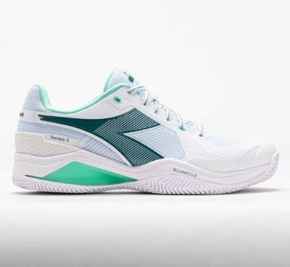 Diadora Men’s Blushield Torneo 3 Clay White/Spruce