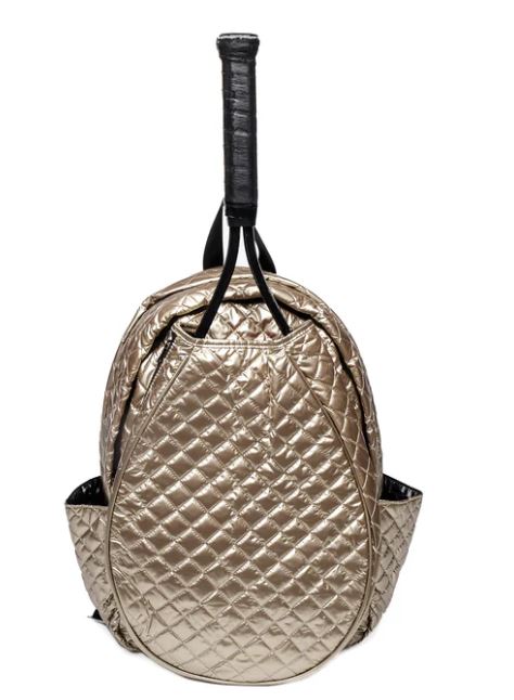 Glove It Gold Quilted Tennis Racquet Backpack