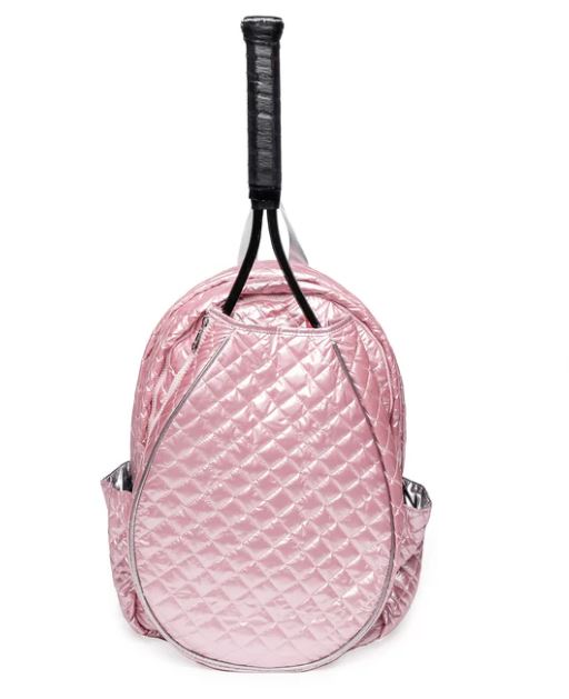 Glove It Pink Quilted Tennis Racquet Backpack