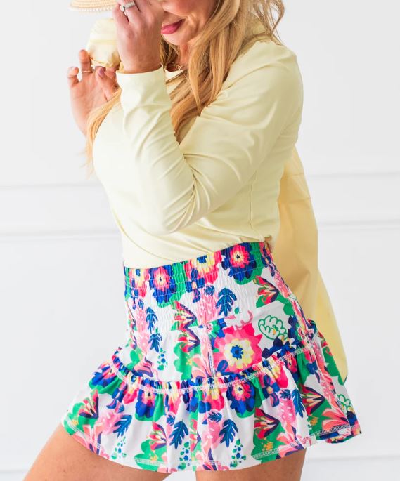 The Bubble Lawley Print Skirt Flower Flush