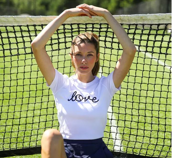 Ame & Lulu Love Stitched Women's Sporty Love T-Shirt