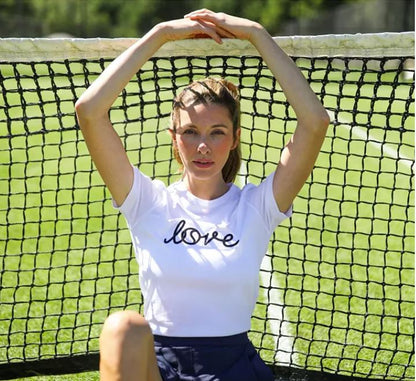 Ame & Lulu Love Stitched Women's Sporty Love T-Shirt