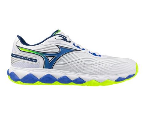 Mizuno Men's Wave Enforce Tour AC White/Dazzling Blue