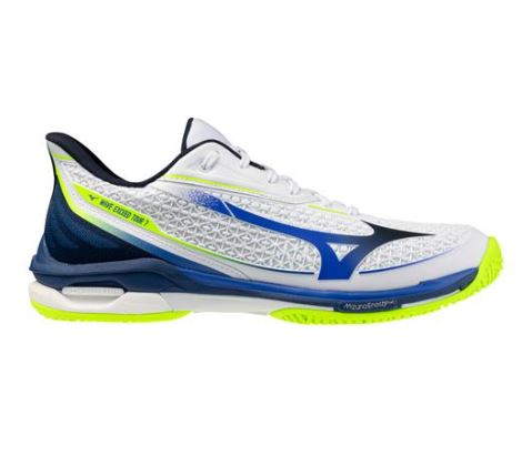 Mizuno Men's Wave Exceed Tour 7 AC White/Dazzling Blue