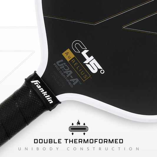 Franklin C45 Aurelius ALW pickleball paddle – throat, grip and handle detail, Anna Leigh Waters edition