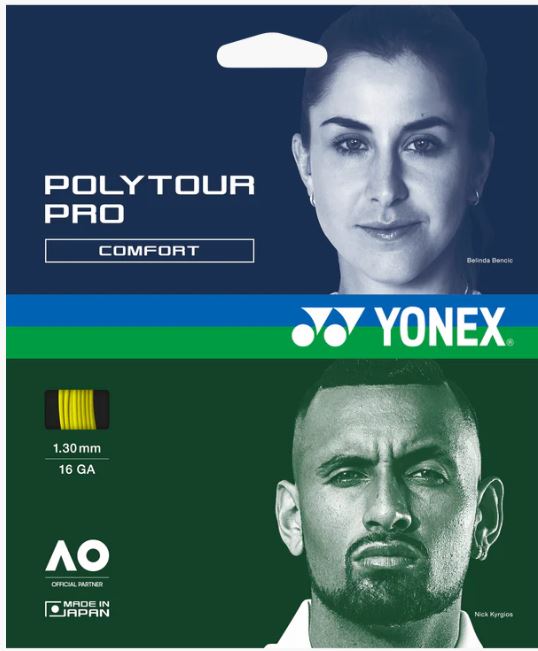 Yonex PolyTour Pro 1.30 (16g) Flash Yellow Tennis String