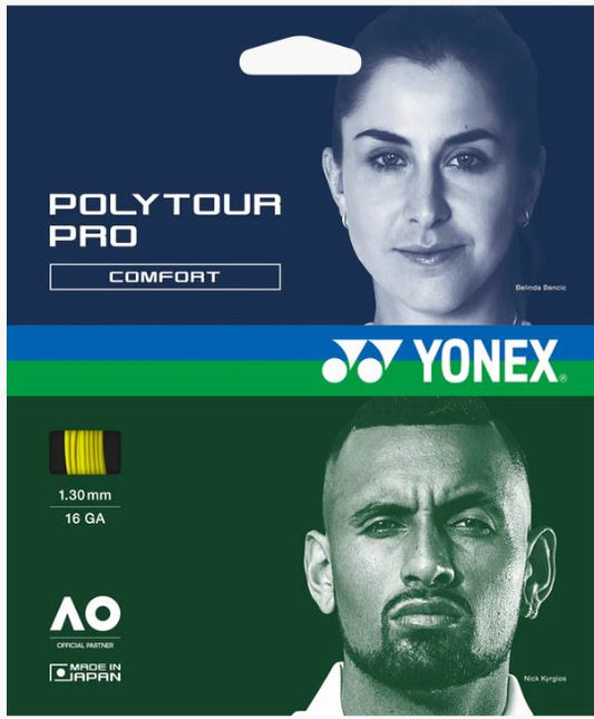 Yonex PolyTour Pro 1.30 (16g) Flash Yellow Tennis String