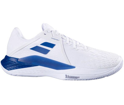 Babolat Men's Propulse Fury 3 AC White/Dark Blue Tennis Shoe